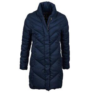 Barbour Barmack Quilted Jacket in Navy Herringbone